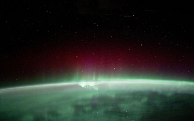 Aurora above Earth’s horizon seen from the International Space Station — NASA