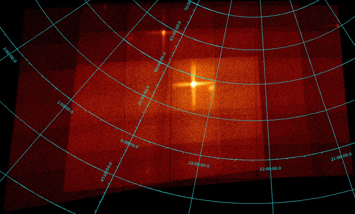 Smile SXI first test X-ray image of supernova remnant Cassiopeia A